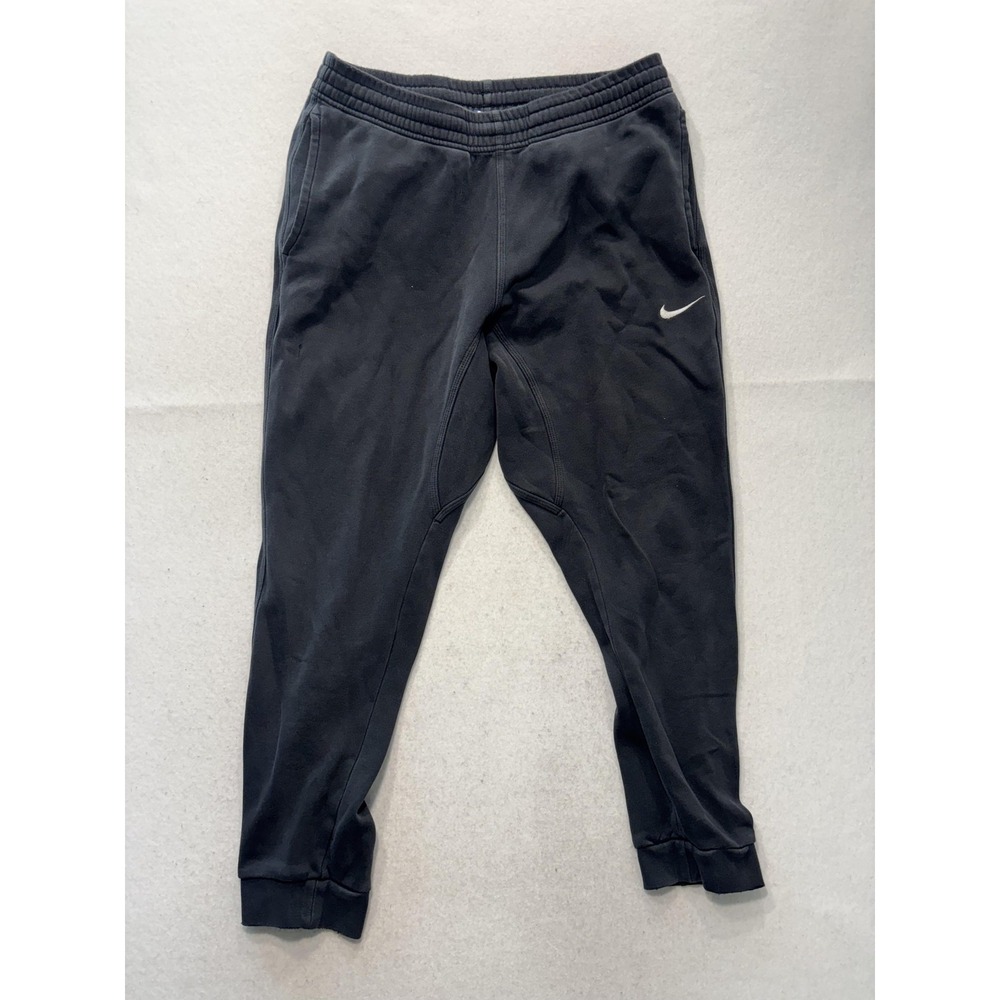 Nike Jogger Pants Mens Large Gray Fleece Elastic Waist Tapered Athletic Pockets